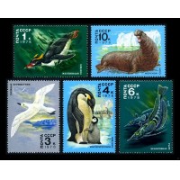 СССР 1978 г. № 4846-4850 Фауна. Животный мир Антарктики, серия 5 марок.